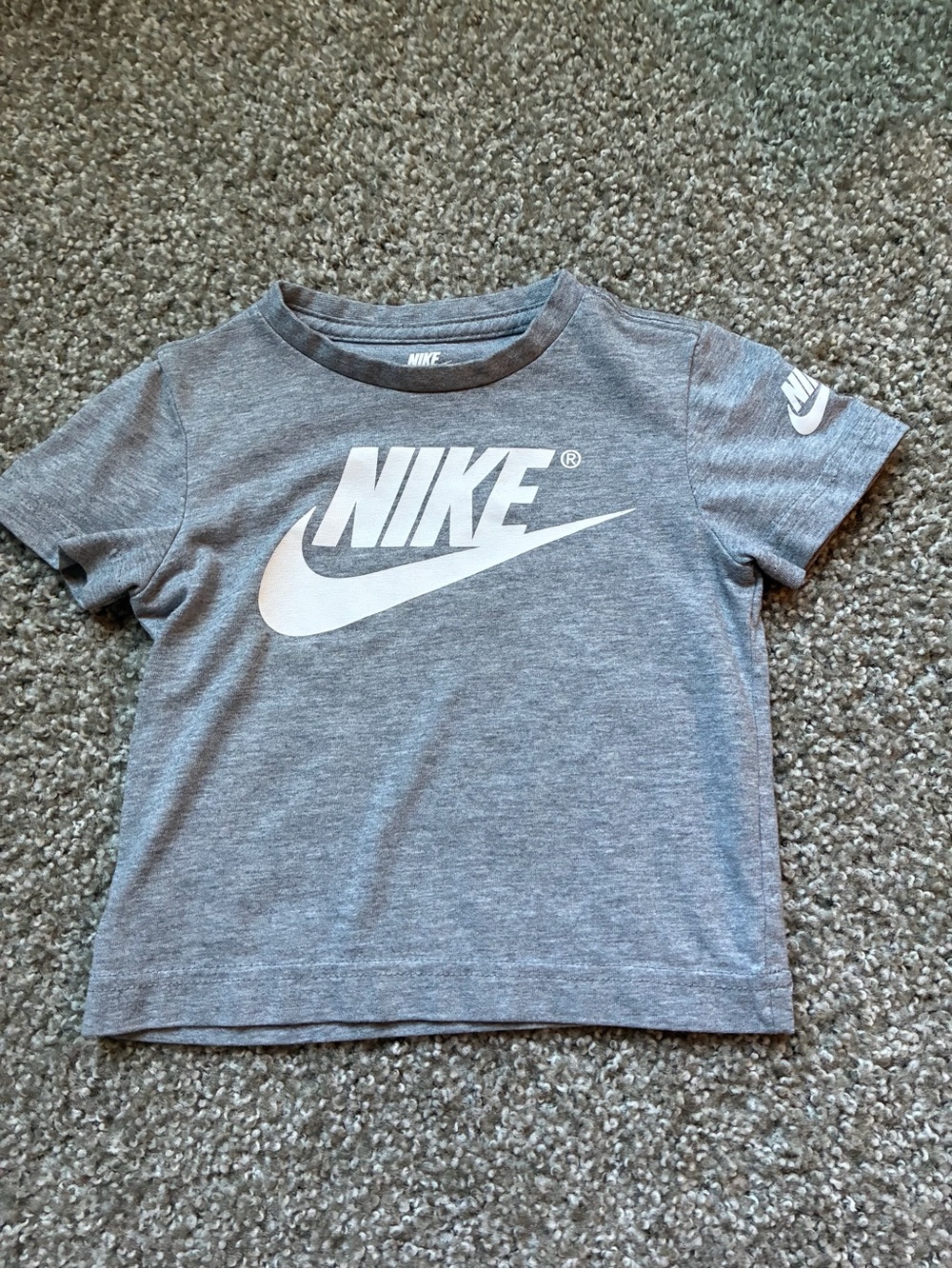 Nike Gray Kids Short-Sleeve Logo Tee